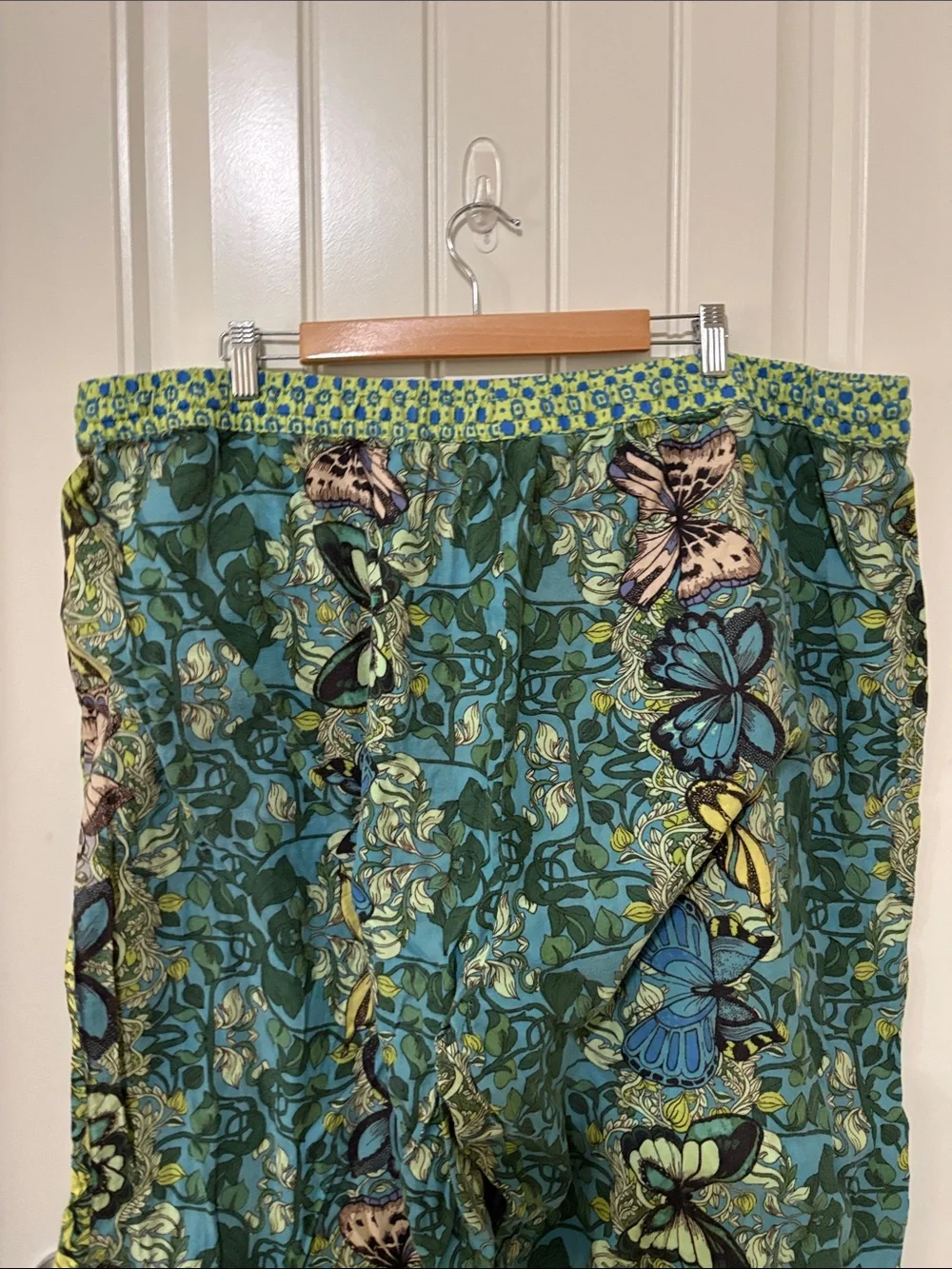 Anthropologie Alexandra Farmer Secret Garden Floral Butterfly Pajama Pants - Picture 6 of 9